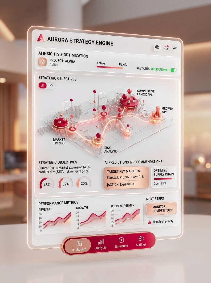 Futuristic 3D AI Digital Interface
